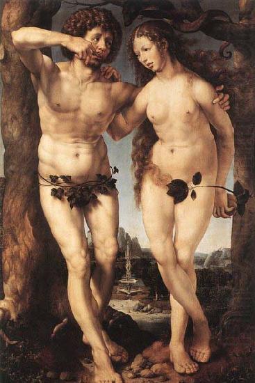 GOSSAERT, Jan (Mabuse) Adam and Eve china oil painting image
